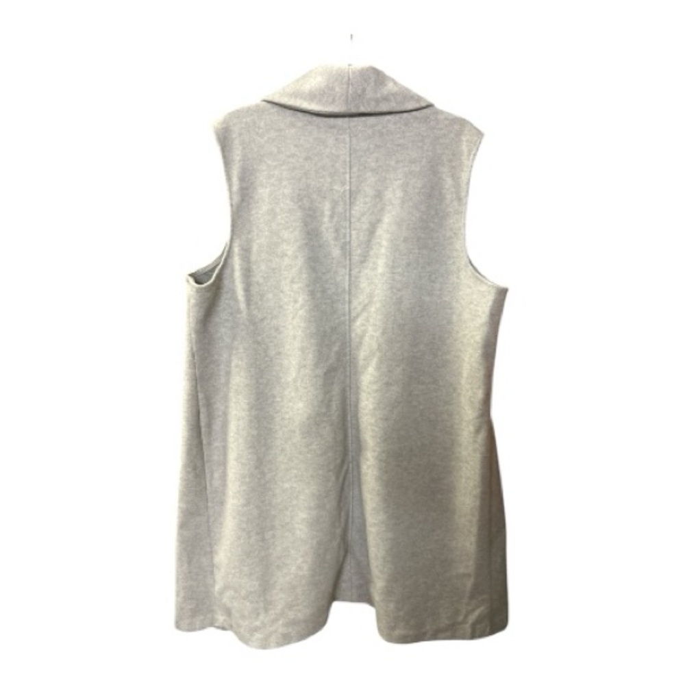 JOIE DUSTER SWEATER VEST  WITH POCKETS AND WIDE COLLAR - GREY - Picture 2 of 4